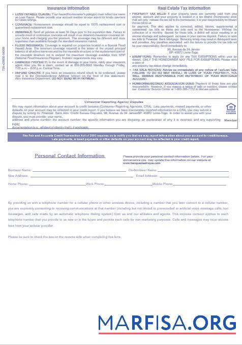 Printable Togo Financial Bank mortgage statement in Word and PDF formats, 3 pages 3 sample